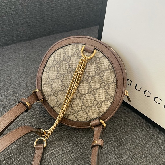 Gucci Ophidia Round GG Coated Canvas Mini Backpack - Picture 10 of 13